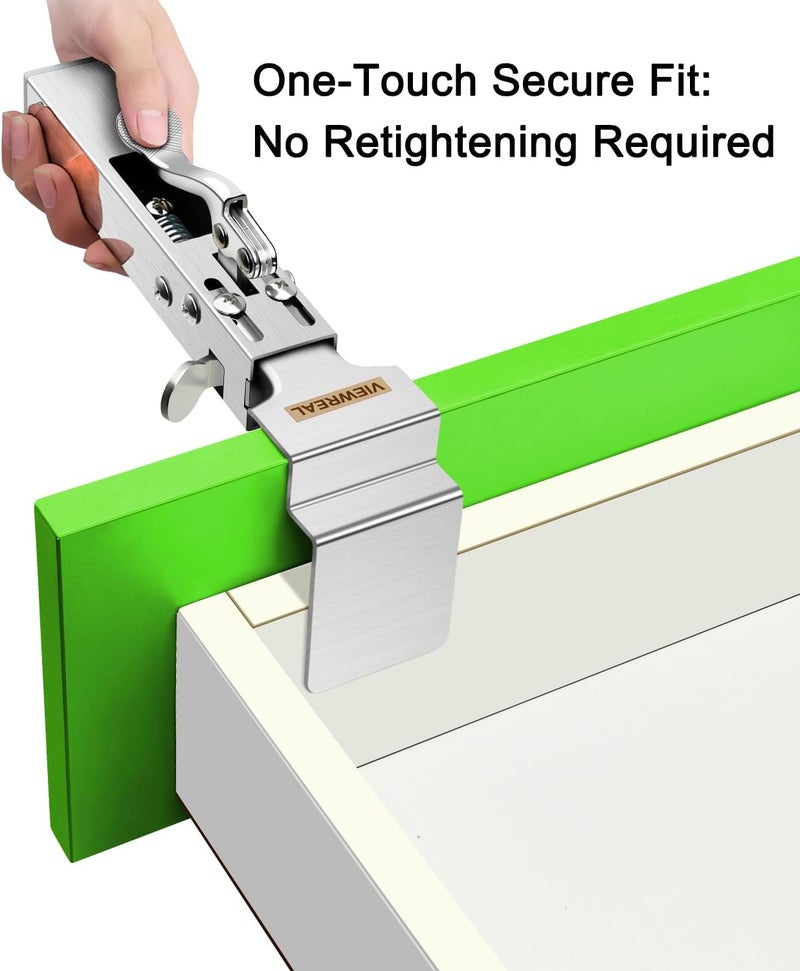 ViewReal Quick-Install Drawer Front Installation Clamps,Efficient Cabinet Drawer Clamps Setup with Easy,2Pk Universal Fit Labor-Saving Adjustable Drawer Fixing Clips - Image 2